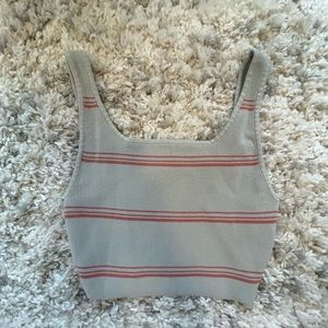 Aritzia Squareneck Cropped Sculpt Knit Tank